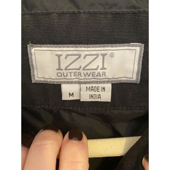Izzi Outerwear Black Zip Up Jacket. SZ. M - Picture 3 of 4